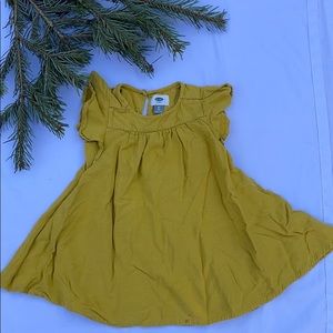 Old Navy mustard yellow girls dress 3t
